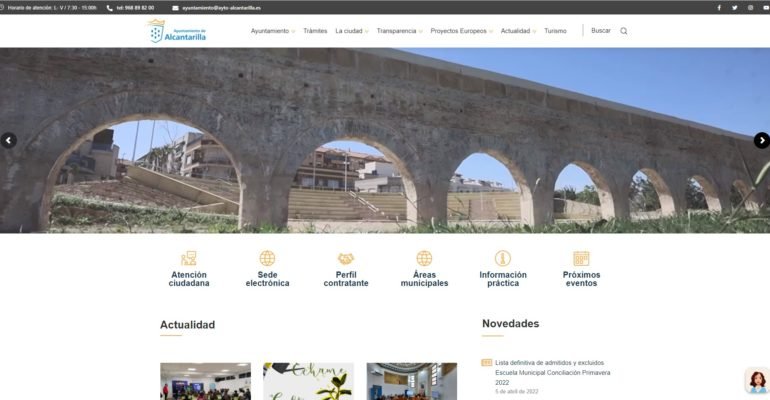 En este momento estás viendo El Ayuntamiento de Alcantarilla estrena web con acceso directo a los trámites más demandados