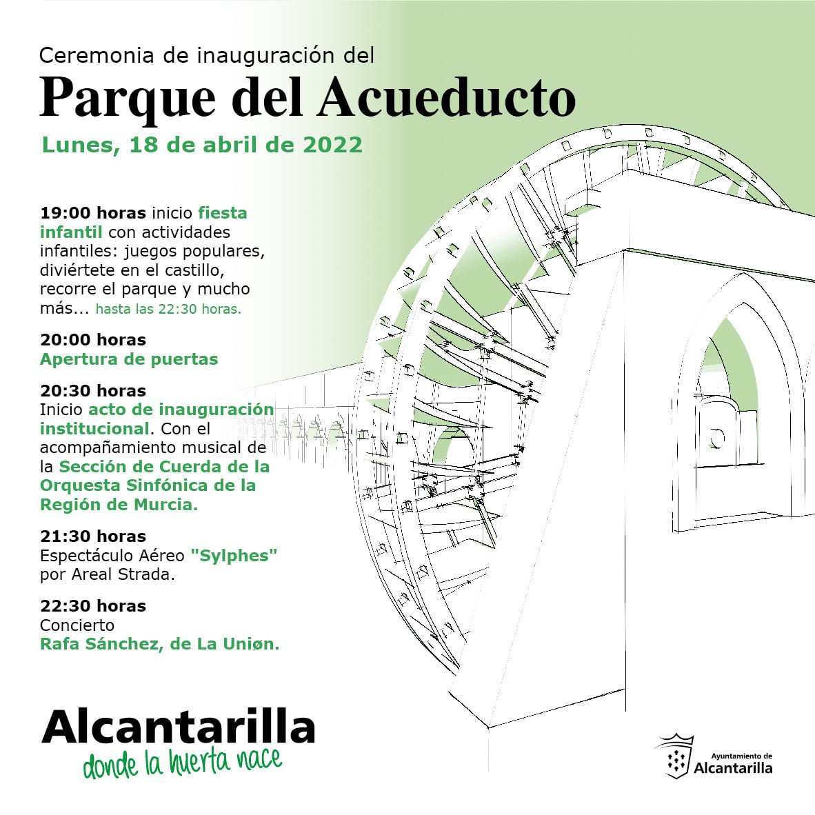 En este momento estás viendo Ceremonia inaugural del Parque del Acueducto de Alcantarilla