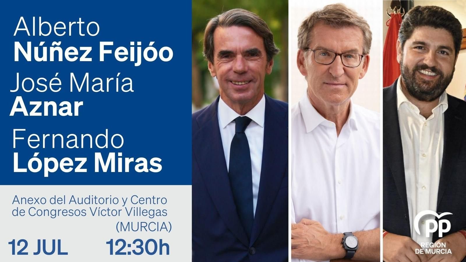 En este momento estás viendo Mitin del Partido Popular en Murcia: López Miras, Aznar y Feijóo lideran la campaña de cara a las elecciones generales del 23J
