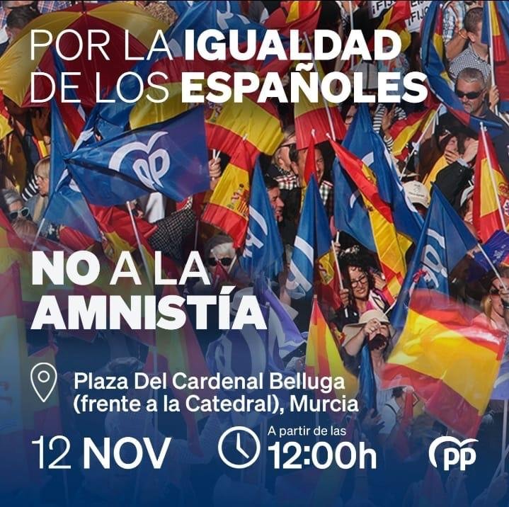 En este momento estás viendo El PP anima a la sociedad murciana a concentrase el próximo domingo y mostrar su rechazo al espectáculo vergonzoso de Pedro Sánchez