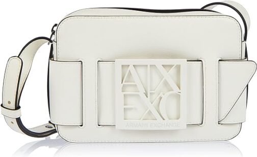 Armani Exchange Essential Susy Zip Closure Logo Belt Bolso para Mujer Blanco