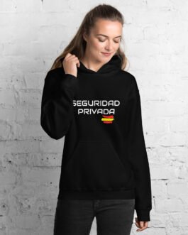 Sudadera con capucha unisex leyenda seguridad privada